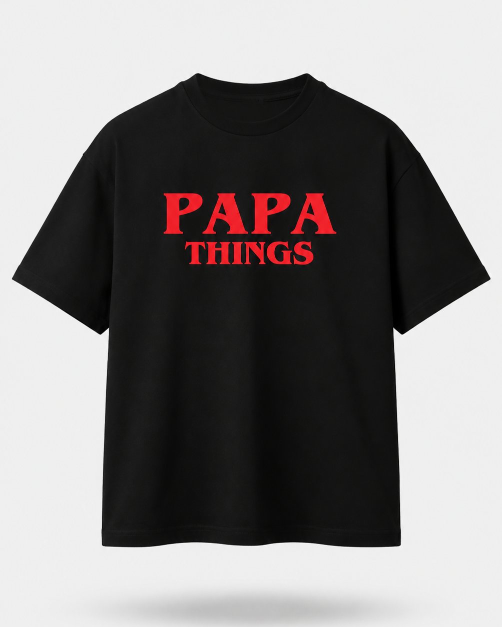 T-shirt Papa Things personnalisé broderie atelier français — vue 1 (version précédente)