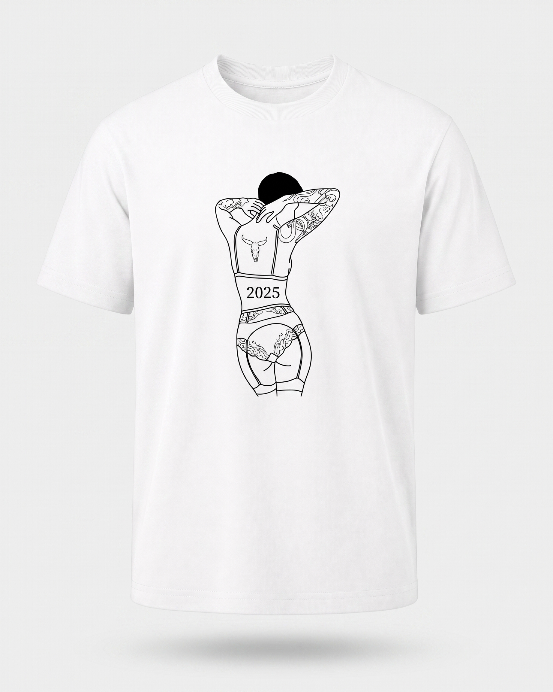 T-shirt couple personnalisé — portrait & date