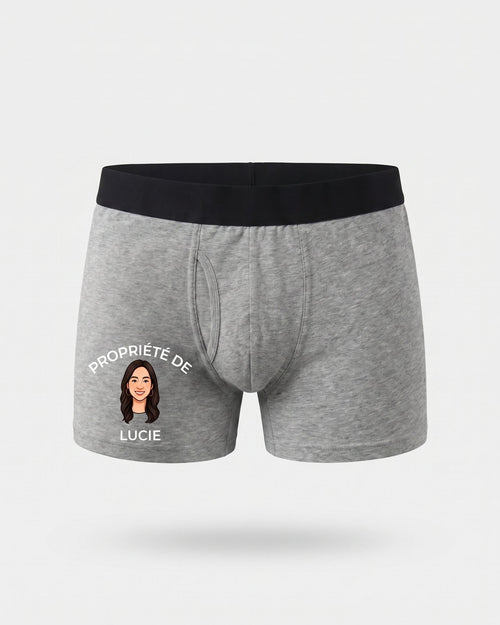 Boxer personnalisé propriété de couple - Blanc — vue 2