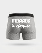 Boxer personnalisé couple fesses à claques — pour lui - Blanc — vue 2