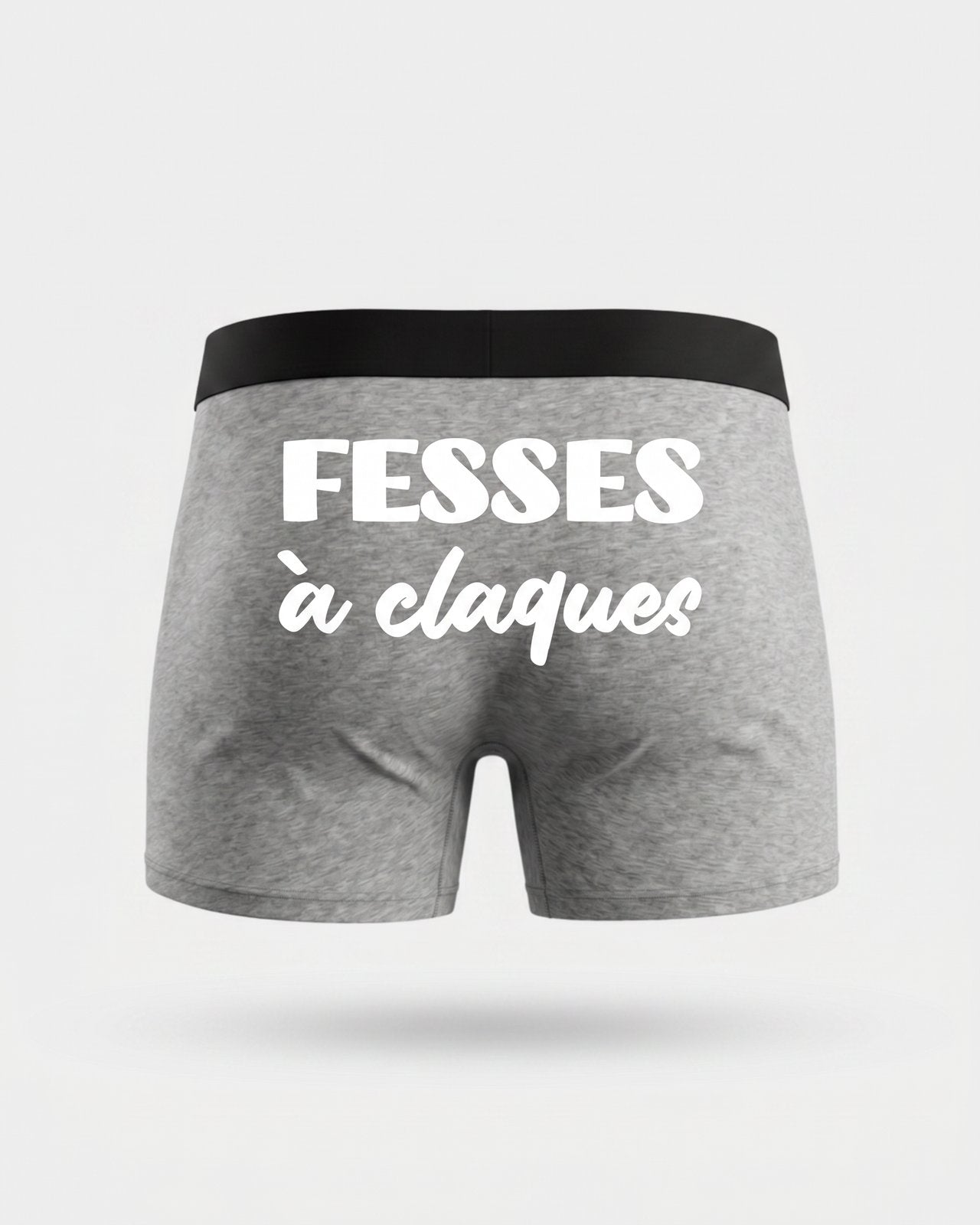 Boxer personnalisé couple fesses à claques — pour lui - Blanc — vue 2
