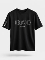 T-shirt Dad Est. personnalisé date brodé France
