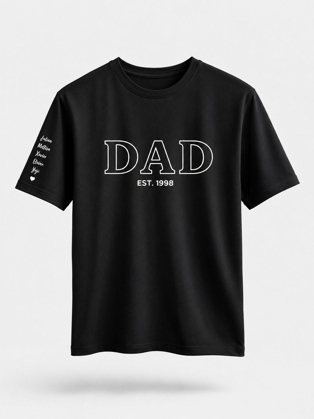T-shirt Dad Est. personnalisé date brodé France