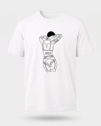 T-shirt couple personnalisé — portrait & date — vue 2