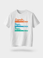 T-shirt Légende Papa Papi personnalisé date 2 générations — vue 2