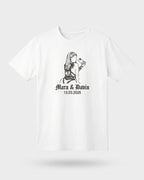 T-shirt couple personnalisé — portrait & prénoms — vue 1 (version précédente)