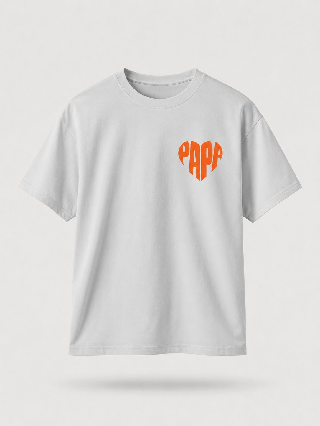 T-shirt Papa Cœur Minimaliste personnalisé prénom brodé