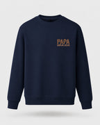 Sweat Papa léopard date personnalisé brodé France — vue 1 (version précédente)