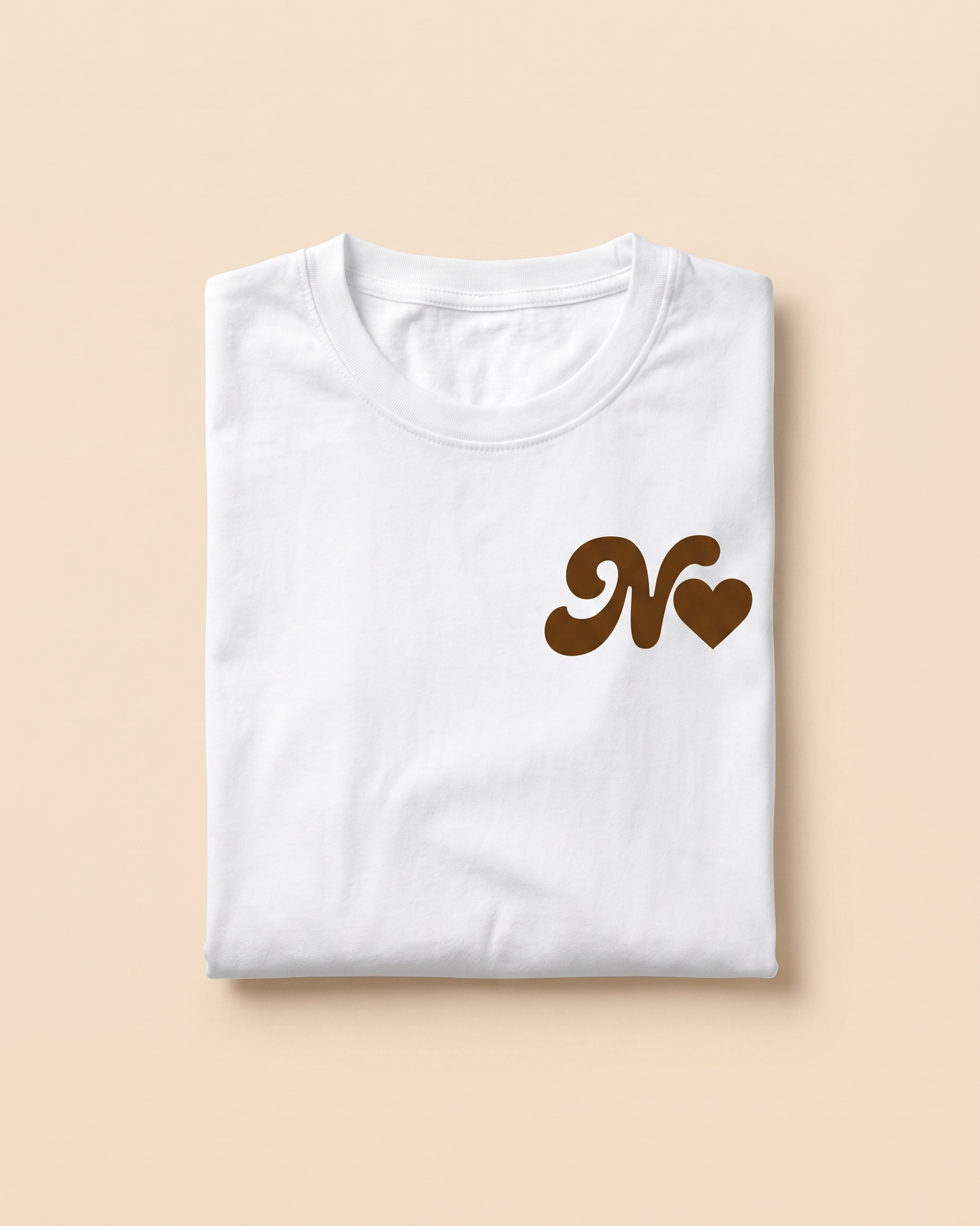 T-shirt couple personnalisé — cœur & initiales
