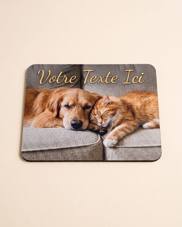 Tapis de souris personnalisé avec photo et texte