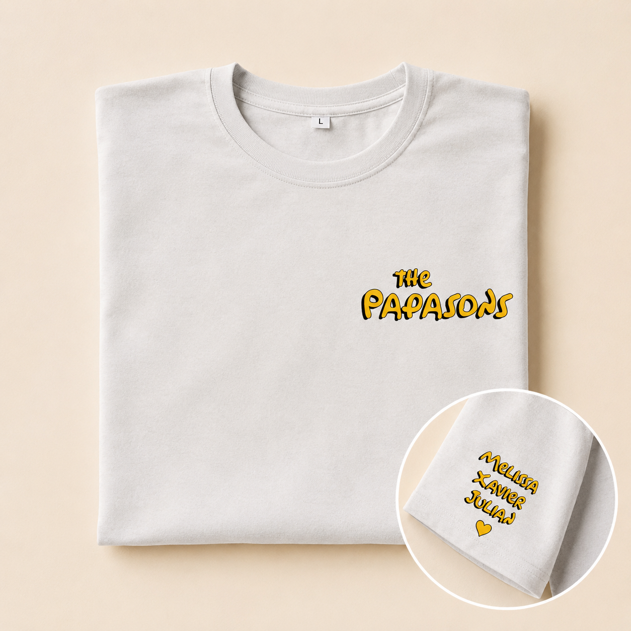 T-shirt the PAPASONS avec prénom personalisée