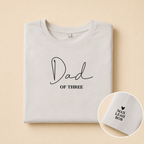 T-shirt homme Dad of et prénoms brodé personnalisé