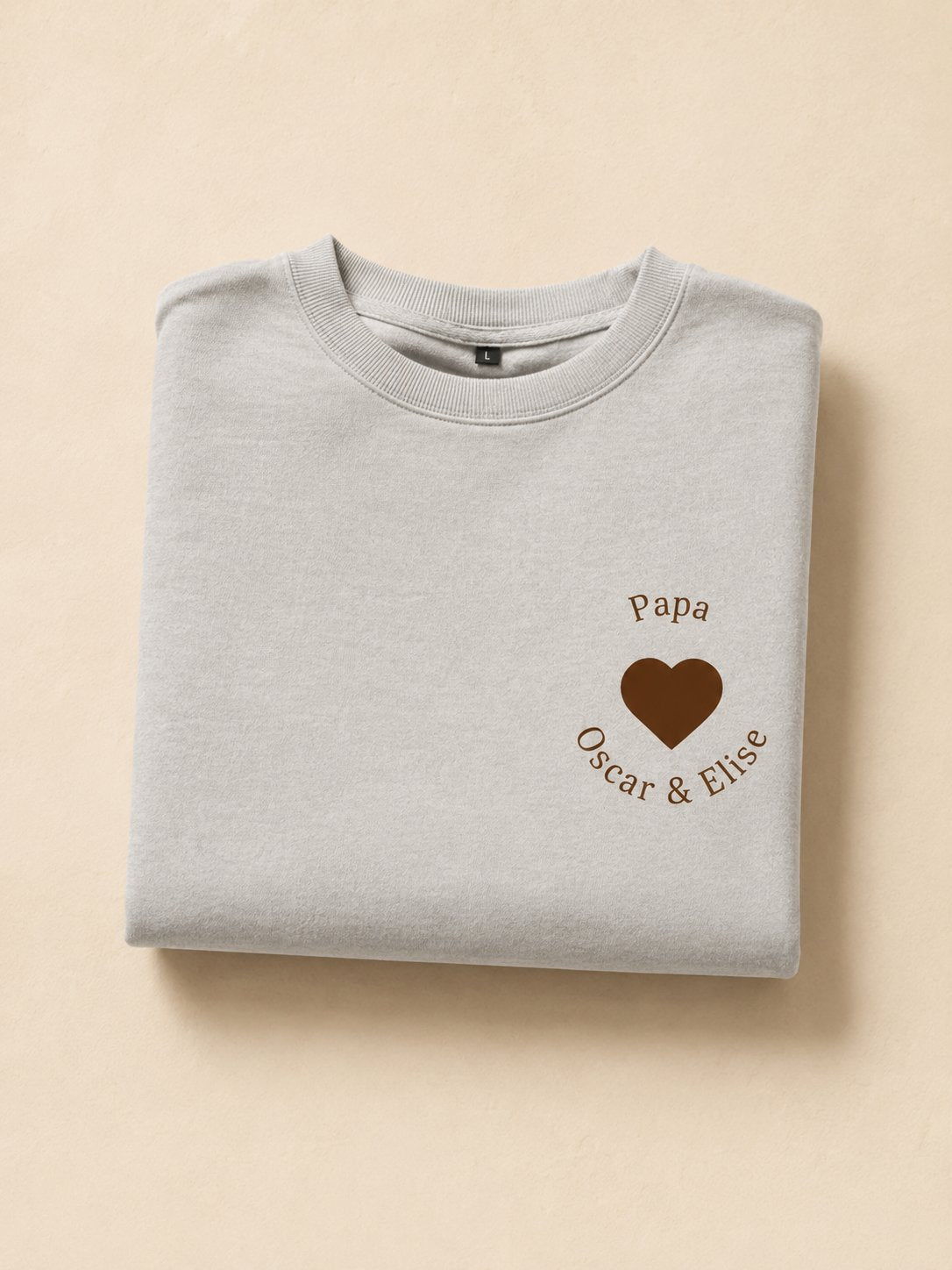 T-shirt Cœur Papa personnalisé prénom brodé France