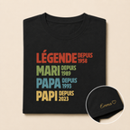 T-shirt "LÉGENDE" personnalisée