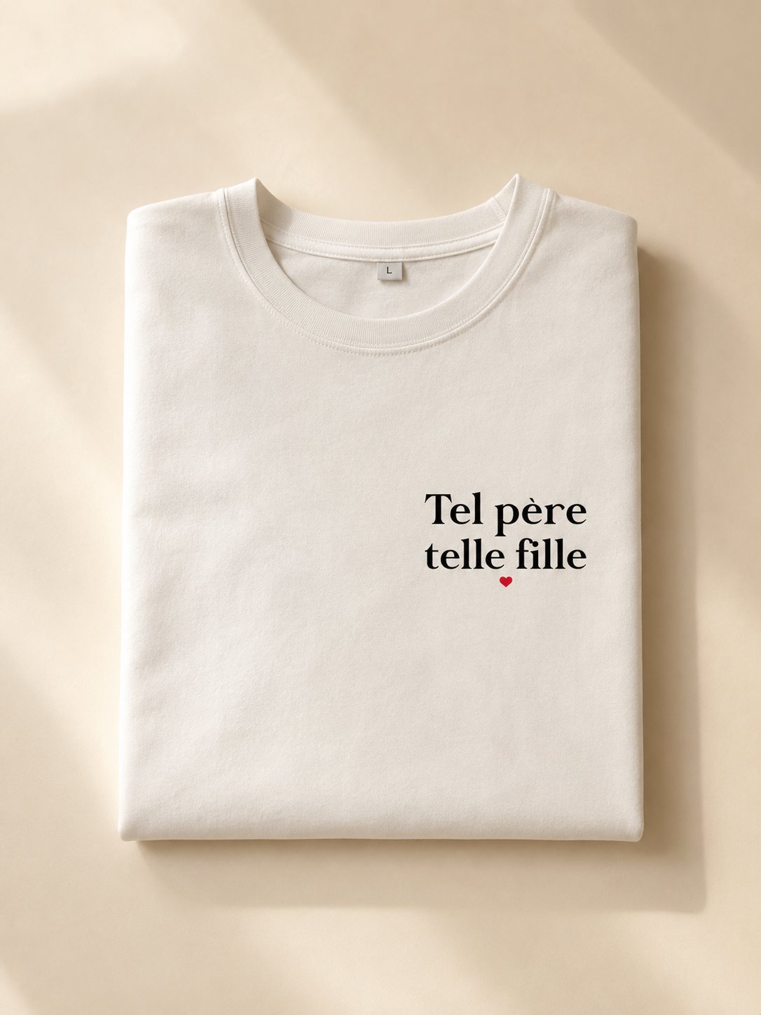 T-shirt Tel père tel fils personnalisé prénom brodé France