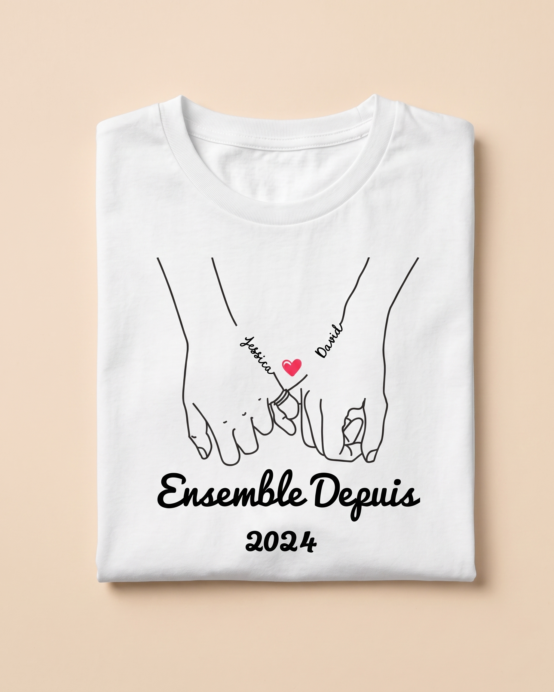 (For Valentines) Personalized Couple T-Shirt - Set Since(1)