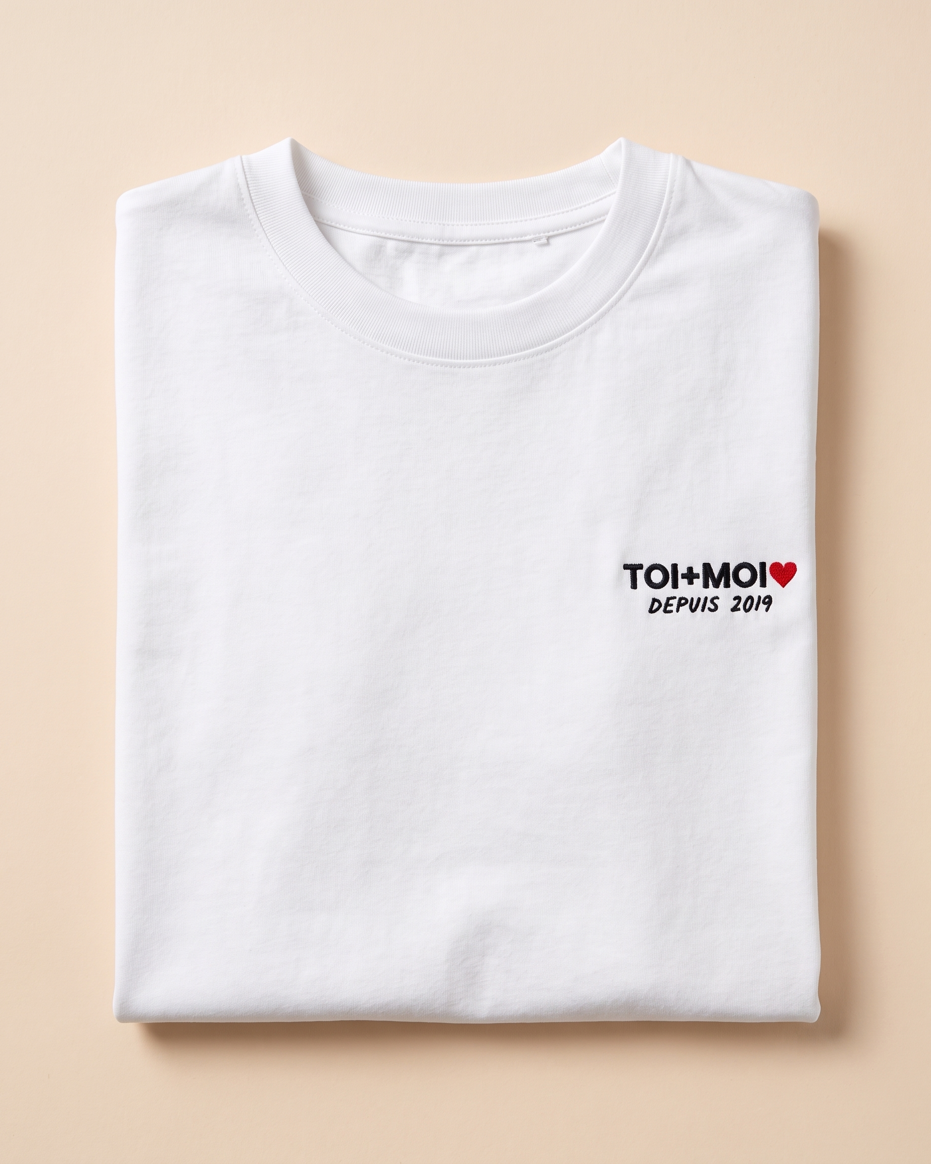 Toi et moi brodé personnalisé · T-shirt #-1