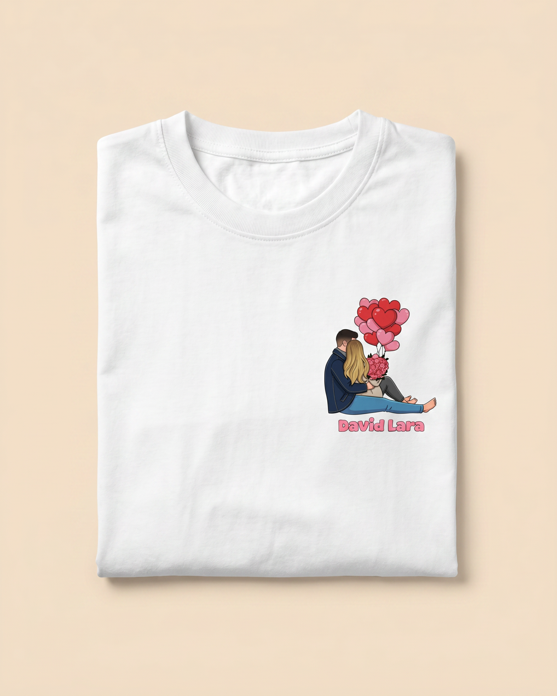 T-shirt Saint-Valentin personnalisé — je t'aime chaque jour