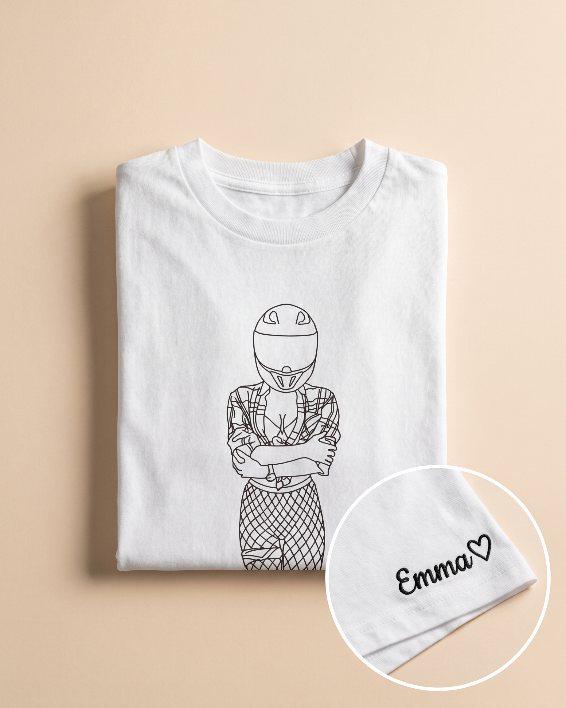 T-shirt couple personnalisé — votre dessin à deux