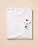 T-shirt personnalisé Câlin De Poche — cadeau couple - Blanc — vue 3