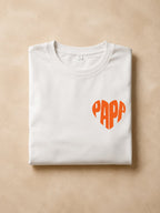 T-shirt Papa Cœur Minimaliste personnalisé prénom brodé
