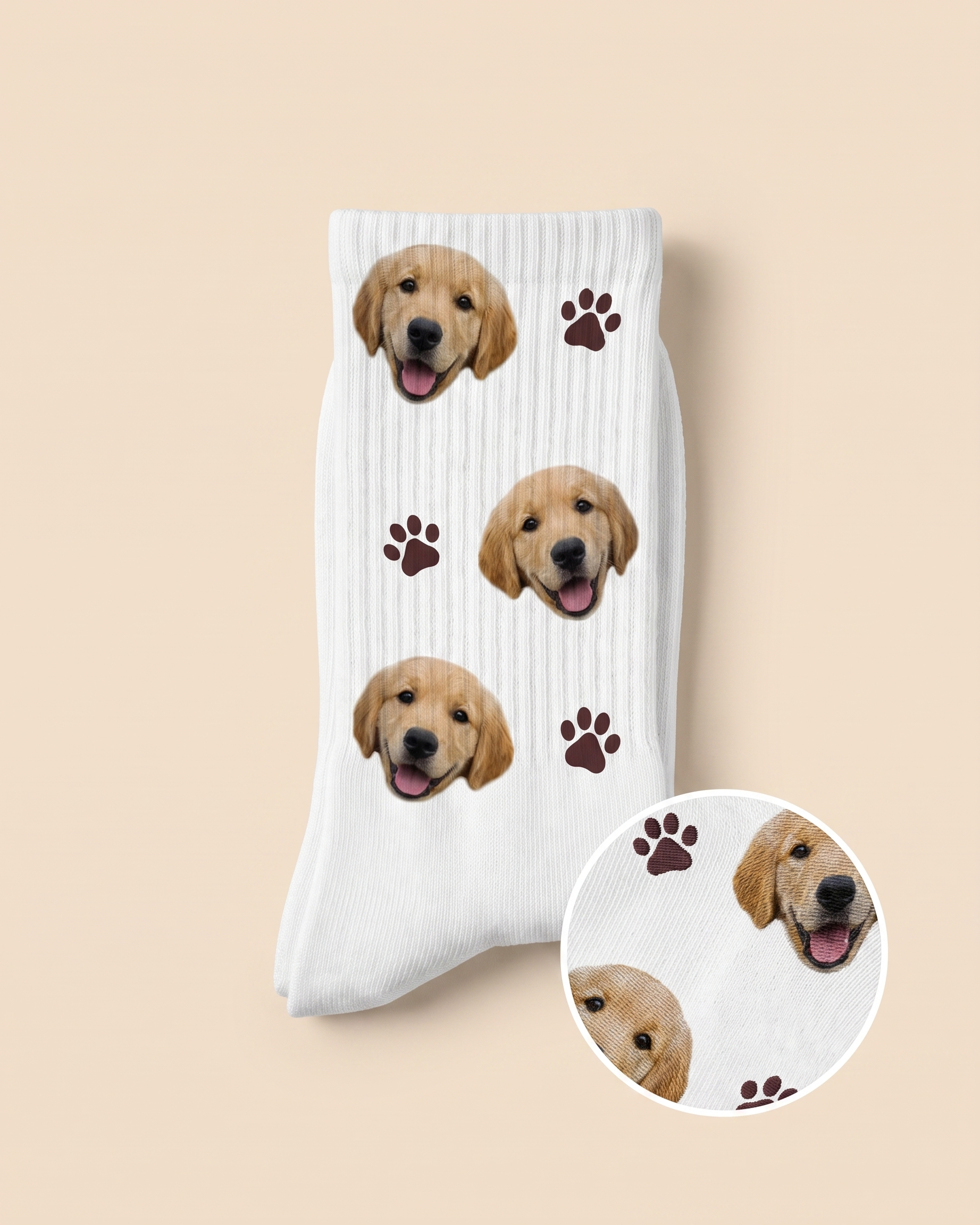 Chaussettes Personnalisées « Photo & Symbole » avec Votre An · Chaussette #-1