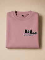 Sweat Papa Dad Level personnalisé prénom enfants brodé France