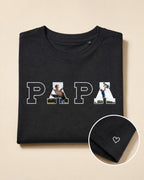 T-shirt PAPA personnalisé photos enfants imprimé France — vue 2