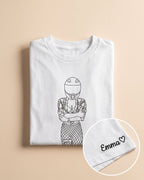 T-shirt couple personnalisé — votre dessin à deux — vue 3