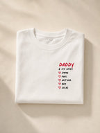 T-shirt Daddy personnalisé prénom enfants brodé France
