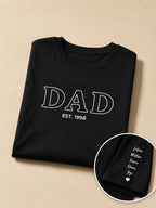 T-shirt Dad Est. personnalisé date brodé France