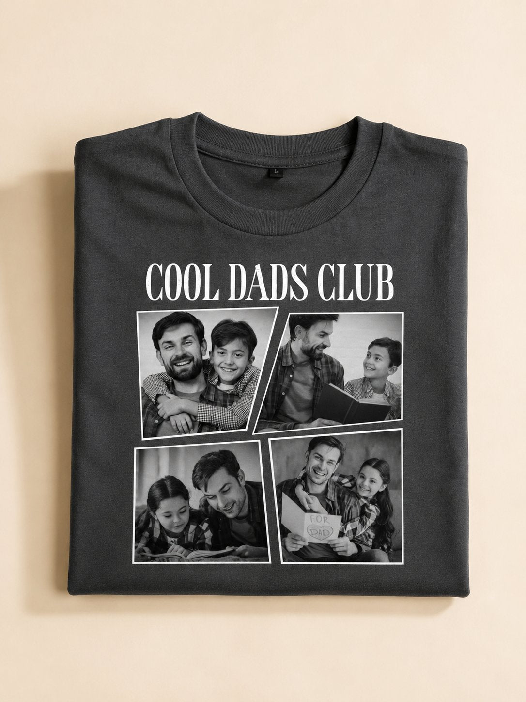 T-shirt Cool Dads Club personnalisé portraits enfants France — vue 3