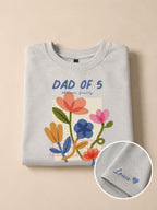 T-shirt Dad's Flowers personnalisé prénoms brodé France