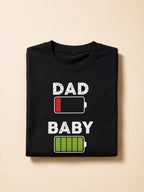T-shirt Dad Battery Baby Energy personnalisé humour