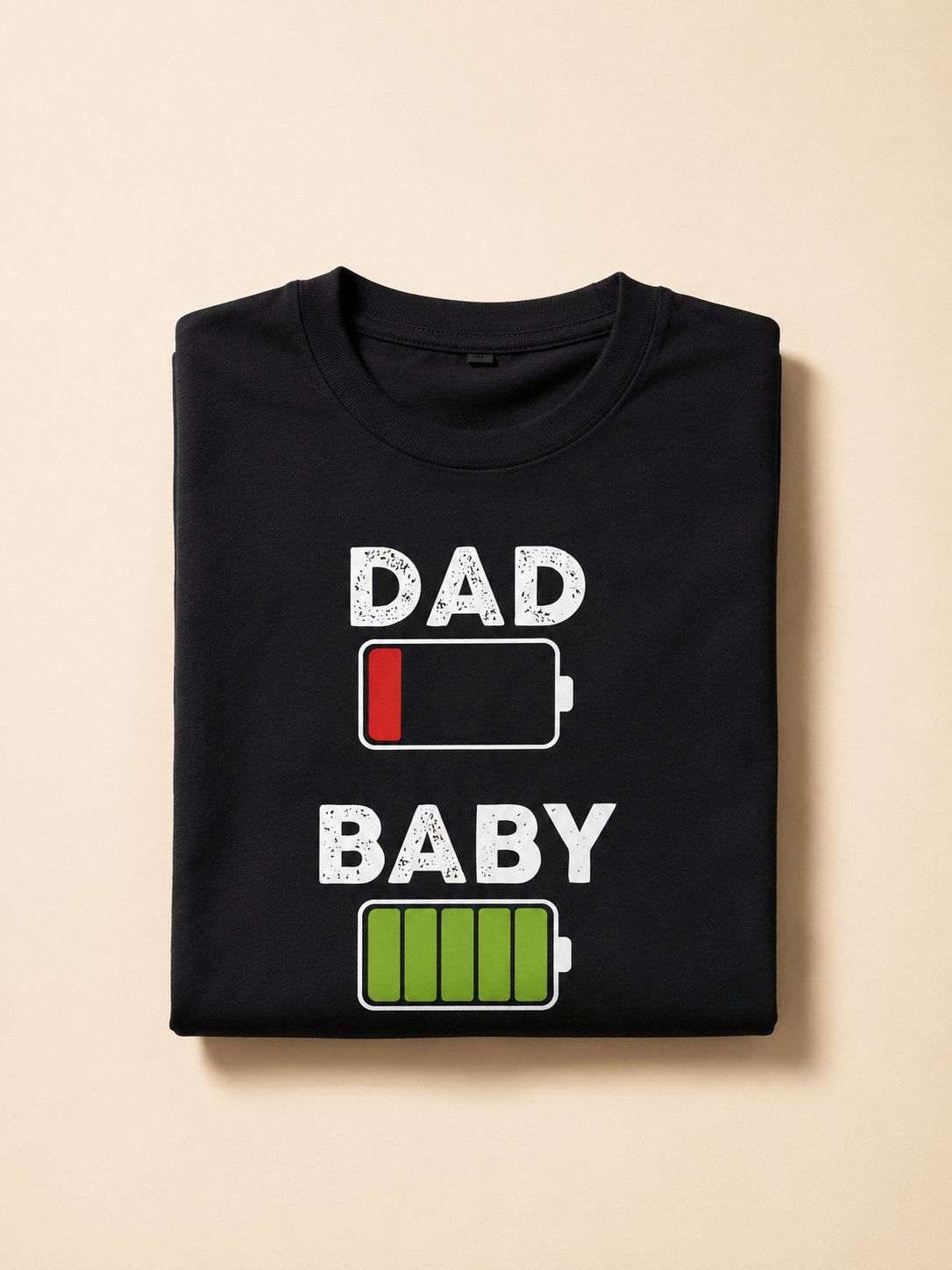 T-shirt Dad Battery Baby Energy personnalisé humour