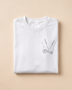 T-shirts couple assortis — mains & prénoms personnalisés