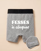 Boxer personnalisé couple fesses à claques — pour lui - Blanc — vue 3