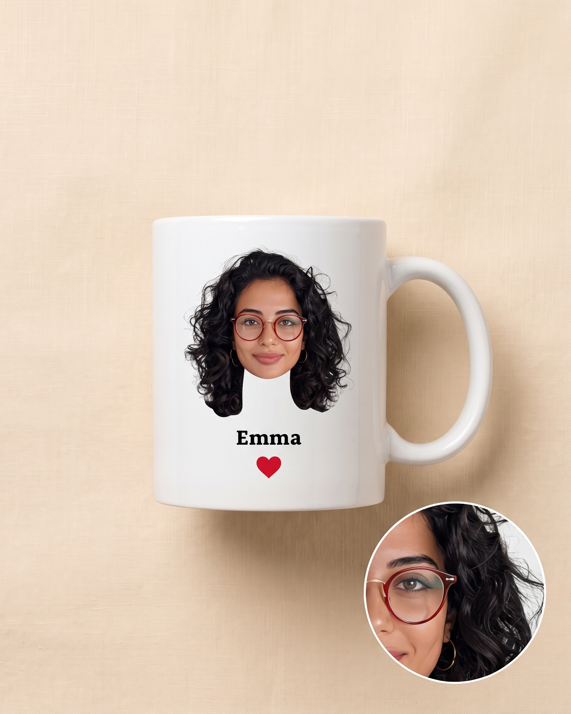 Mug avec tete et nom