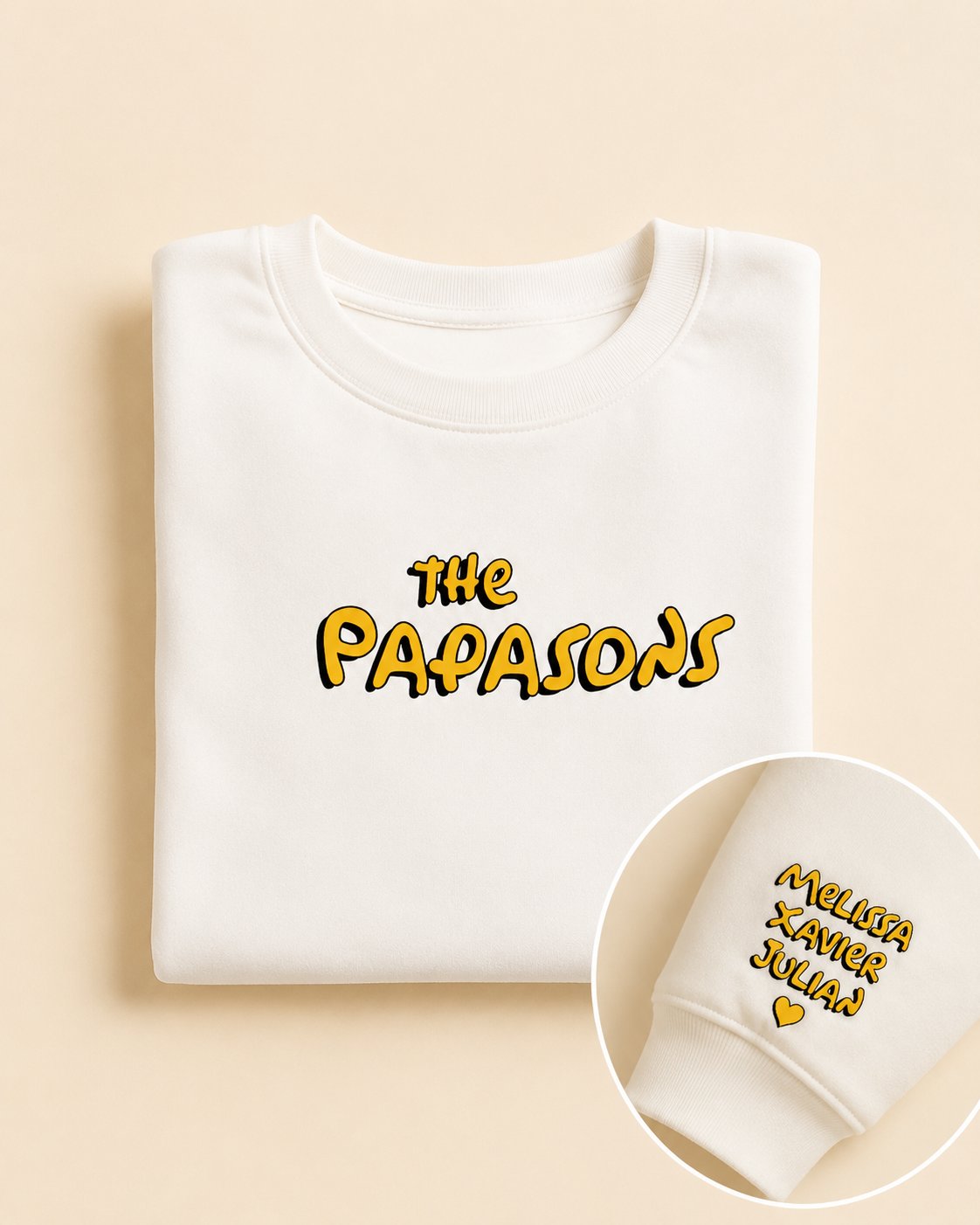 Mug The Papasons personnalisé prénoms famille rétro France — vue 1 (version précédente)