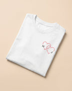 T-shirt couple personnalisé — cœurs & prénoms — vue 3