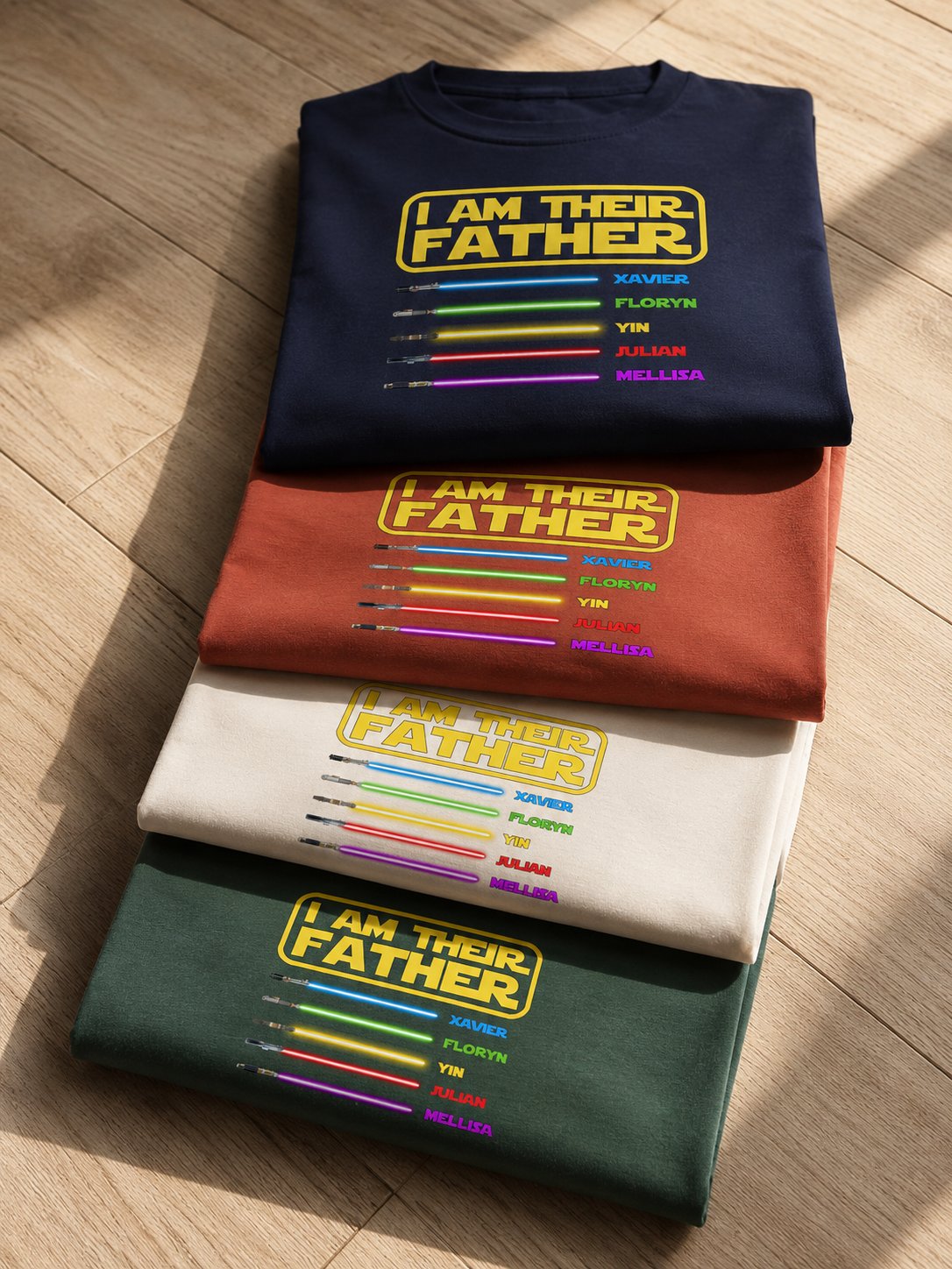 T-shirt I Am Their Father personnalisé prénoms brodés Star Wars — vue 4