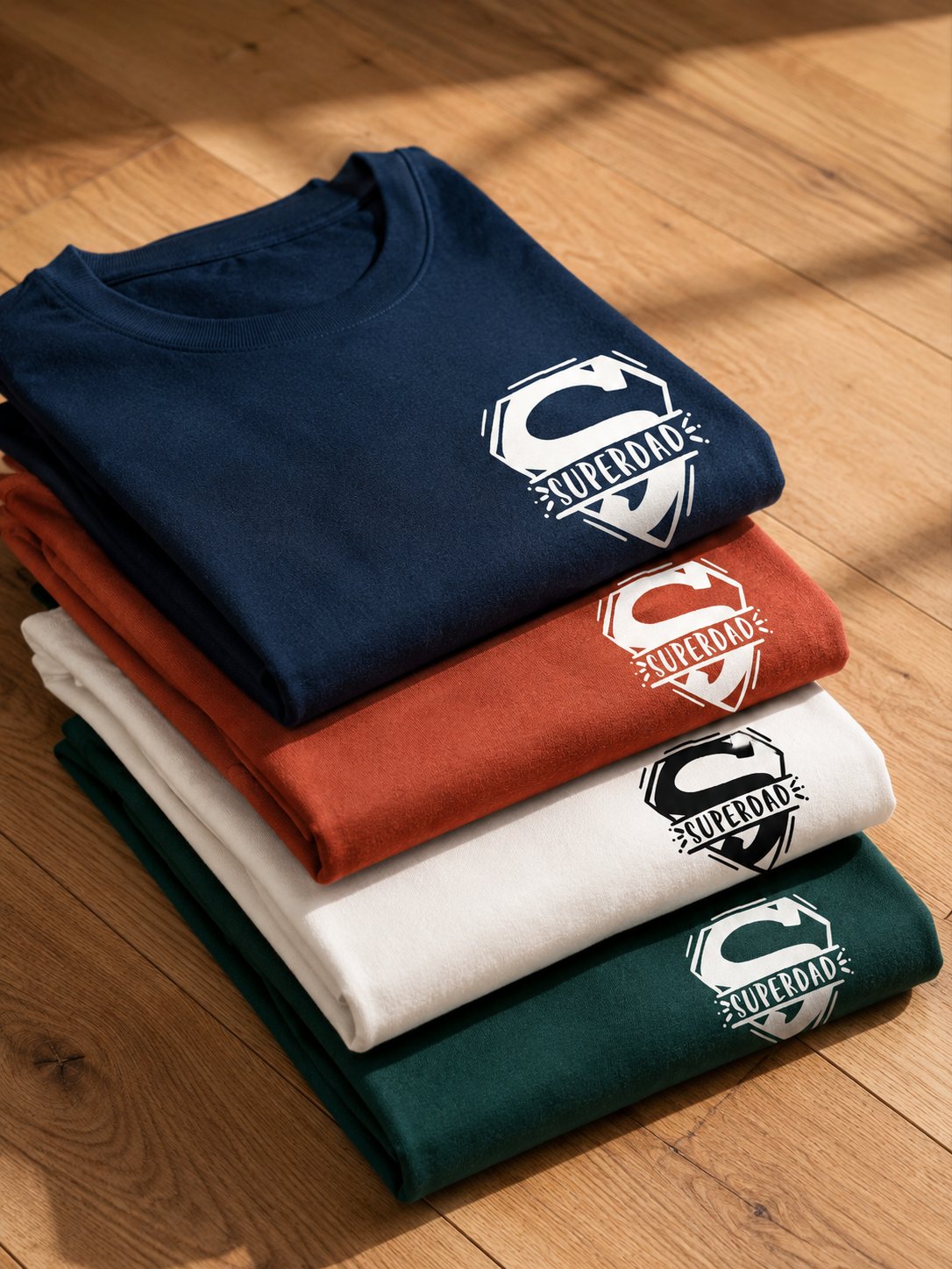T-shirt Superdad personnalisé prénom enfants brodé France