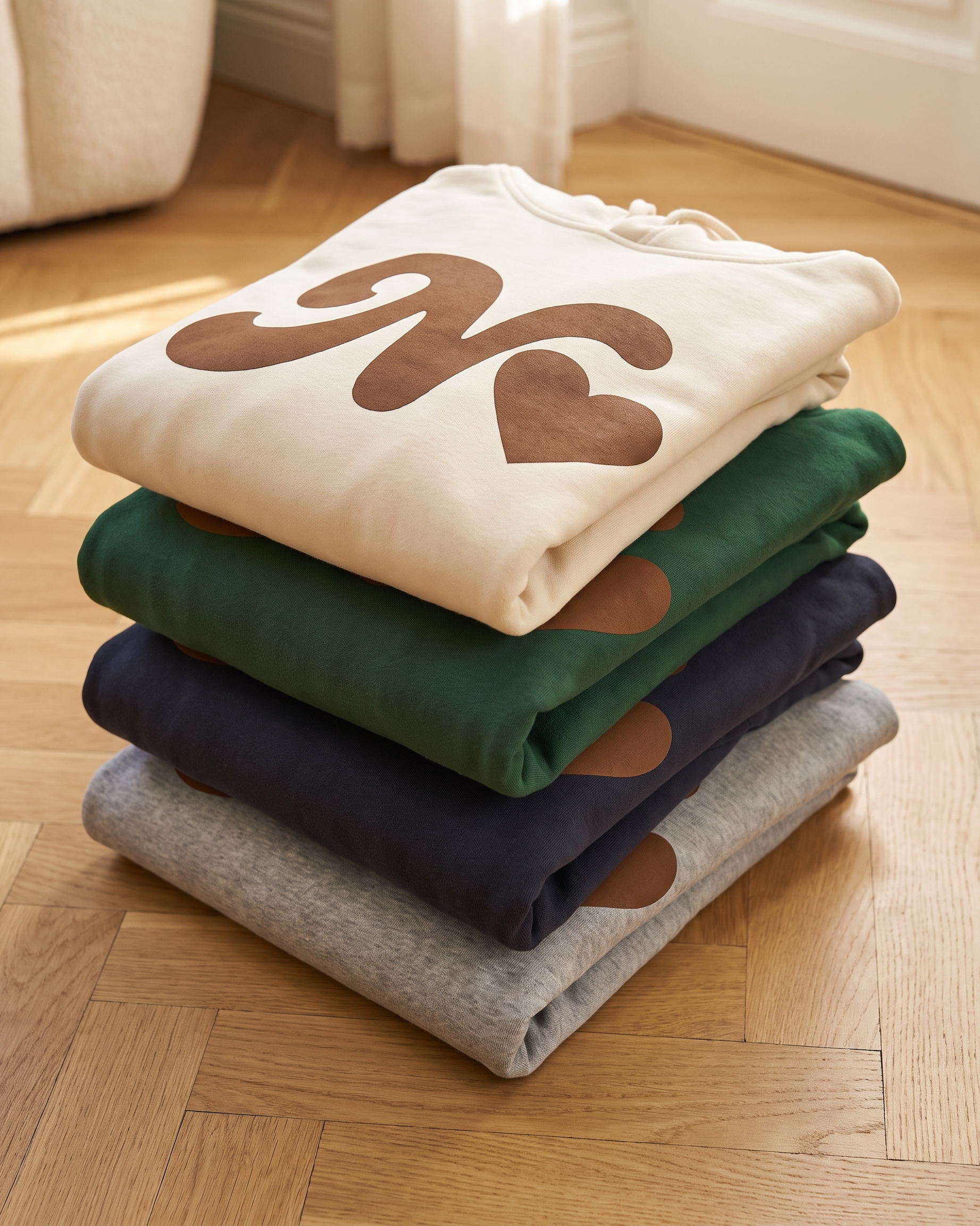 T-shirt couple personnalisé — cœur & initiales