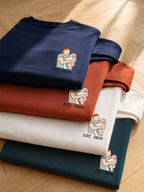 T-shirt Papa Est. Portrait personnalisé date enfants