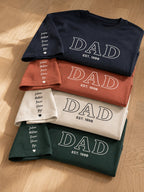 T-shirt Dad Est. personnalisé date brodé France