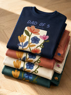 T-shirt Dad's Flowers personnalisé prénoms brodé France