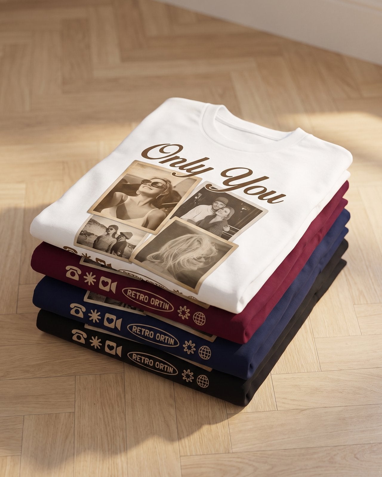T-shirt couple « Only You » personnalisé — vos prénoms — vue 4