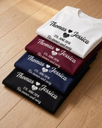 T-shirt couple personnalisé — votre photo & prénoms — vue 4