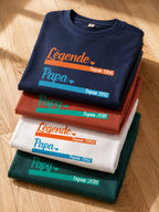 T-shirt Légende Papa Papi personnalisé date 2 générations — vue 4