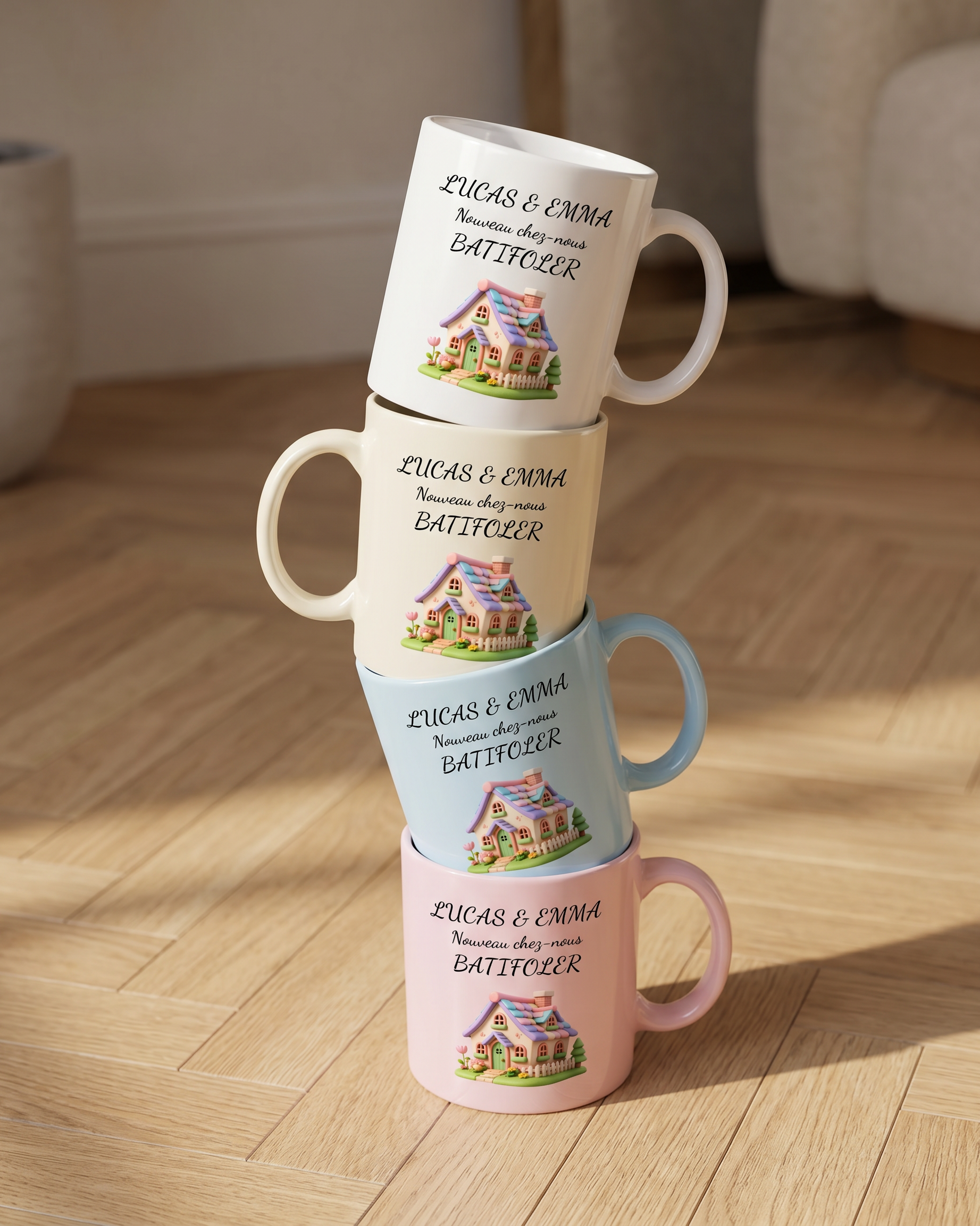 [Effet d'Impression 3D] Mug Personnalisé Couple - Félicitations Pour Votre Nouvelle Maison #5 · Mug #5
